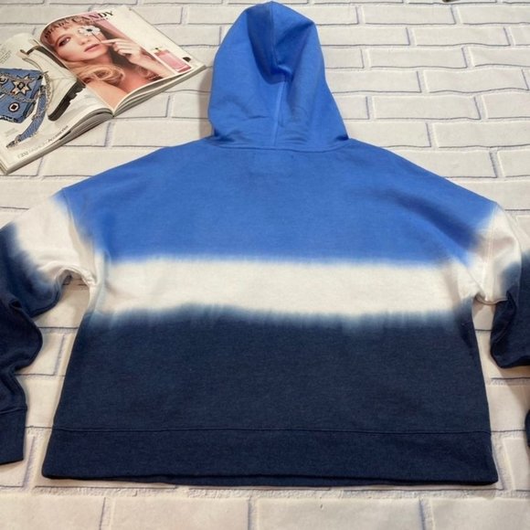 Calvin Klein Tie Dye Crop Hooded Sweatshirt - Picture 8 of 12
